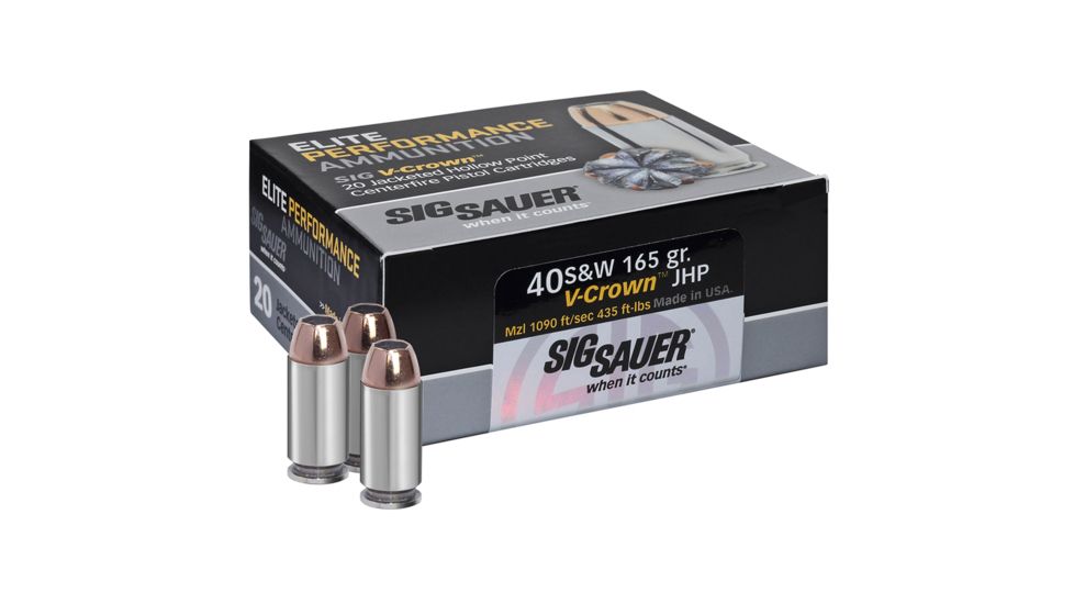 SIG SAUER 40S&amp;W 180gr Elite V-Crown JHP /20 E40SW2-20