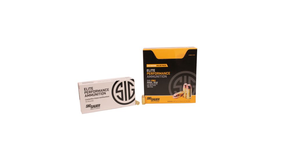 SIG SAUER 40SW, 180GR, ELITE BALL, FMJ, BOX/200 E40SB2-200