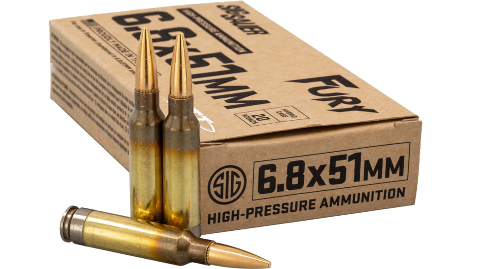 SIG SAUER 6.8mm Remington SPC 135 Grain CTT Brass Cased Rifle Ammo, 20 Rounds, CH68CTT135-20