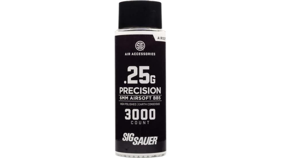 SIG SAUER 6mm Polymer BB Airsoft Ammo, .25G, 3000 CT, AIR-6MM-25G-3K