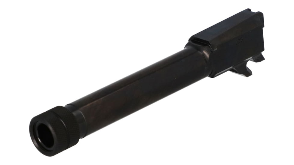 SIG SAUER Barrel, 9MM, 4.3 Threaded Barrel, 1/2X28 Thread Pitch, Fits Sig P365, Nitride Finish, Black, Loaded Chamber Indicator