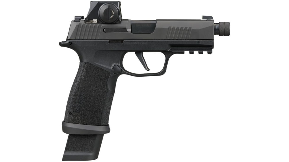 SIG SAUER Barrel, 9MM, 4.3 Threaded Barrel, 1/2X28 Thread Pitch, Fits Sig P365, Nitride Finish, Black, Loaded Chamber Indicator