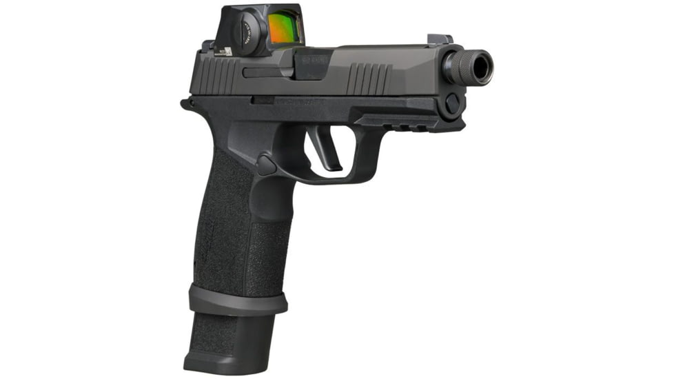 SIG SAUER Barrel, 9MM, 4.3 Threaded Barrel, 1/2X28 Thread Pitch, Fits Sig P365, Nitride Finish, Black, Loaded Chamber Indicator