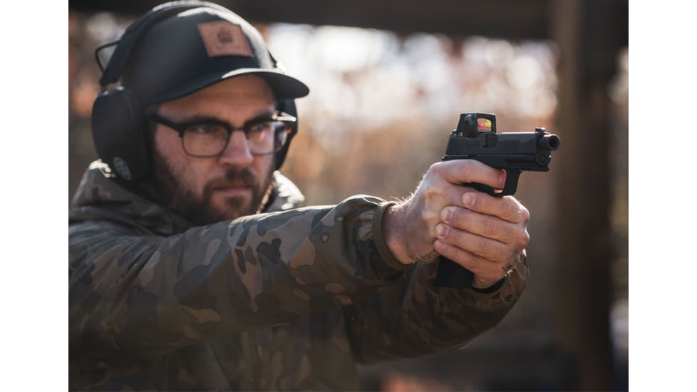 SIG SAUER Barrel, 9MM, 4.3 Threaded Barrel, 1/2X28 Thread Pitch, Fits Sig P365, Nitride Finish, Black, Loaded Chamber Indicator