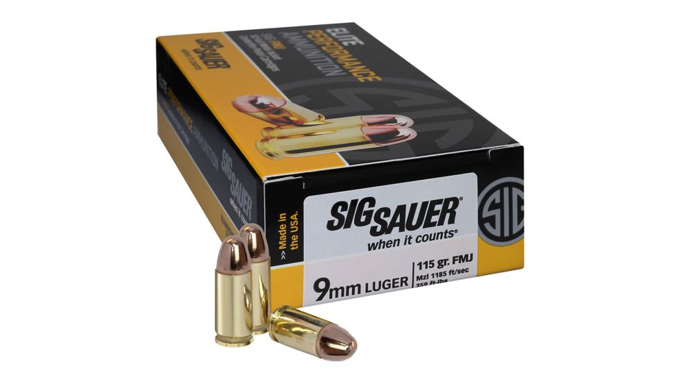 SIG SAUER 9 mm 115gr FMJ /50 E9MMB1-50