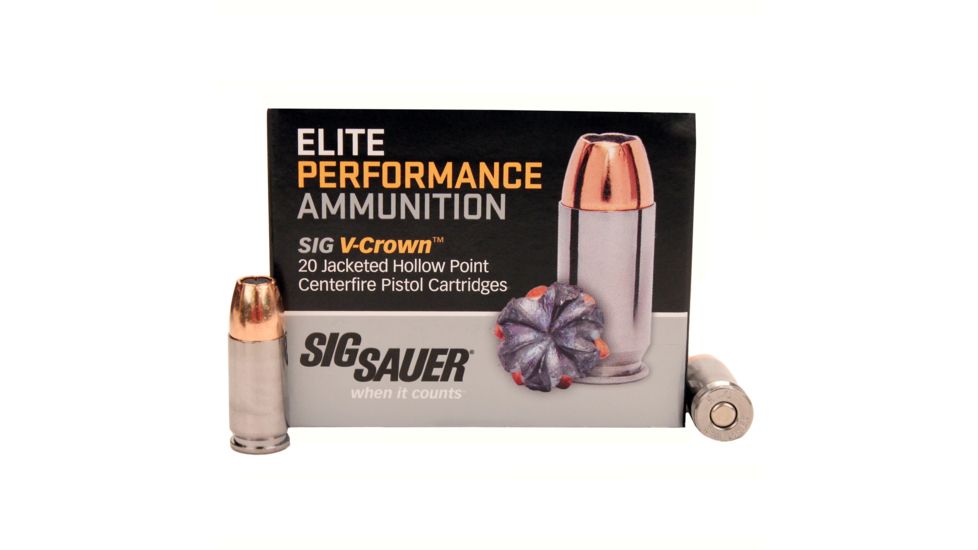 SIG SAUER 9 mm 147gr Elite V-Crown JHP /20 E9MMA3-20