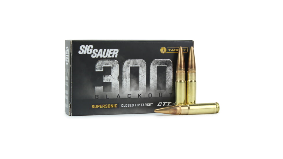 SIG SAUER 300 BLK 125 Grain CTT Brass Cased Rifle Ammo, 20 Rounds, C300B1-20