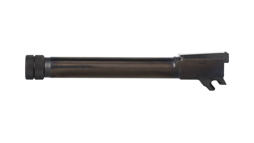 Sig Sauer Barrel, 9Mm, 4.9 in Threaded Barrel, 1/2X28 Thread Pitch, Fits Sig P365 Fuse, Nitride Finish, Black, Loaded Chamber Indicator 8902025, SG8902025