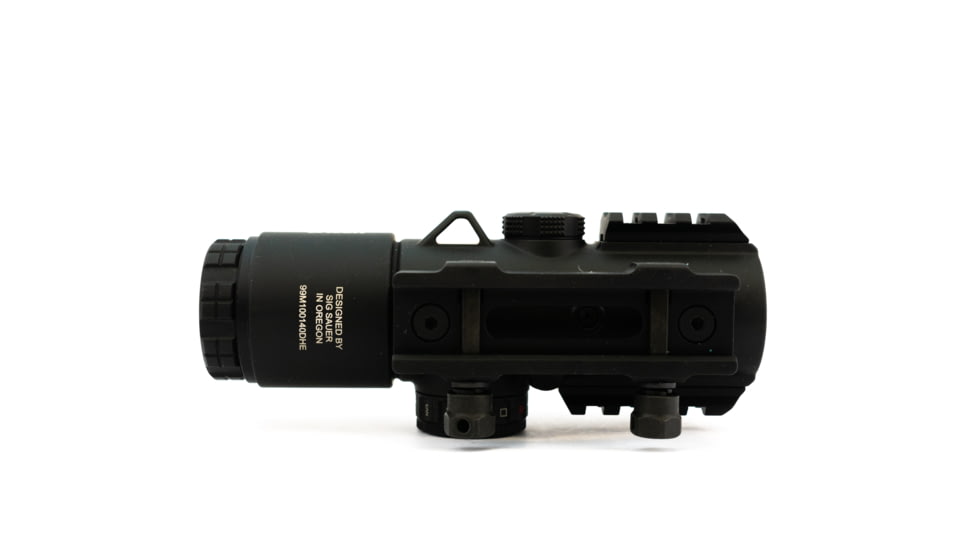 SIG SAUER Bravo3 Prismatic Battle Red Dot Sight, 3x24mm, 556-762 Horseshoe Dot Illuminated Reticle, 0.5 MOA, M1913, Graphite, Medium, SOB33101