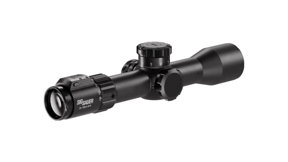 SIG SAUER BRAVO6TBDX 3-18x44mm 35mm Tube Rifle Scope, FFP, Mrad Milling Reticle, Levelplex, Side Focus, BDX-T1 Mrad Adj, Black, SOBBDX63102