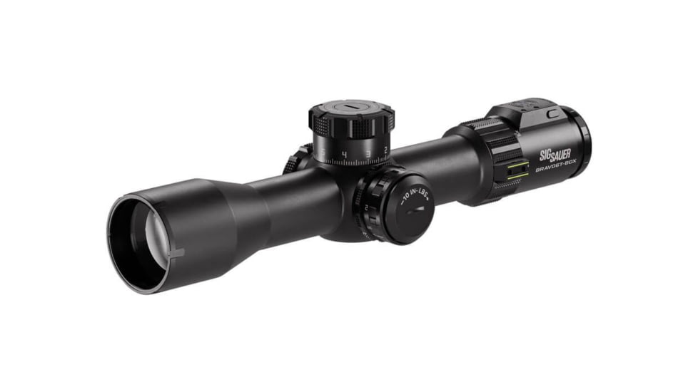 SIG SAUER BRAVO6TBDX 3-18x44mm 35mm Tube Rifle Scope, FFP, Mrad Milling Reticle, Levelplex, Side Focus, BDX-T1 Mrad Adj, Black, SOBBDX63102