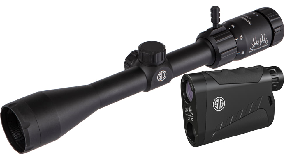 SIG SAUER Buckmasters 1500 Laser Rangefinder &amp; 3-9x40mm Scope Combo, Black, Small, SOK15BM01