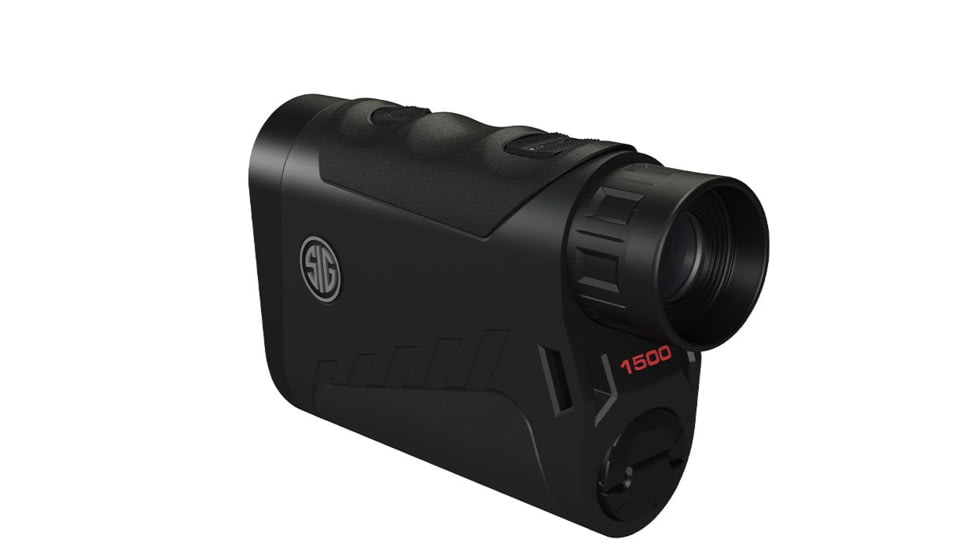 SIG SAUER Buckmasters 6x22mm Laser Rangefinder 1500, Red Illuminated Display, Black, Small, SOK15601