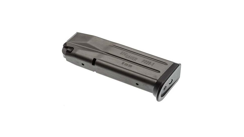 SIG SAUER P229-1/E2 Flush Fit 9mm Luger 15 Round Pistol Magazine, Black, 1 Pack, Steel, MAG-229-9-15-E2-15RD