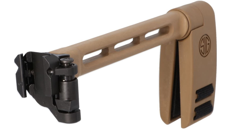 SIG SAUER Fixed Folding Buttstock w/ Locking Hinge, Coyote, 8901673