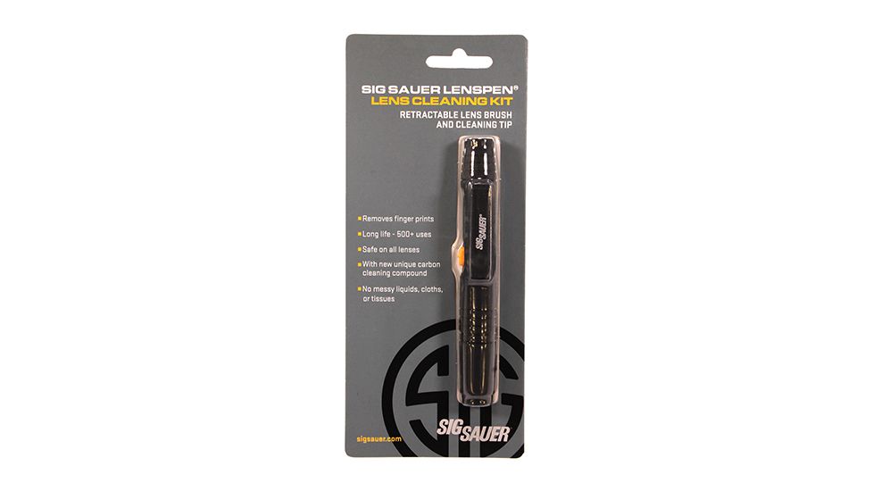 SIG SAUER Lens Cleaning Kit w/ Retractable Lens Brush and Cleaning Tip, Black, SOLCK1