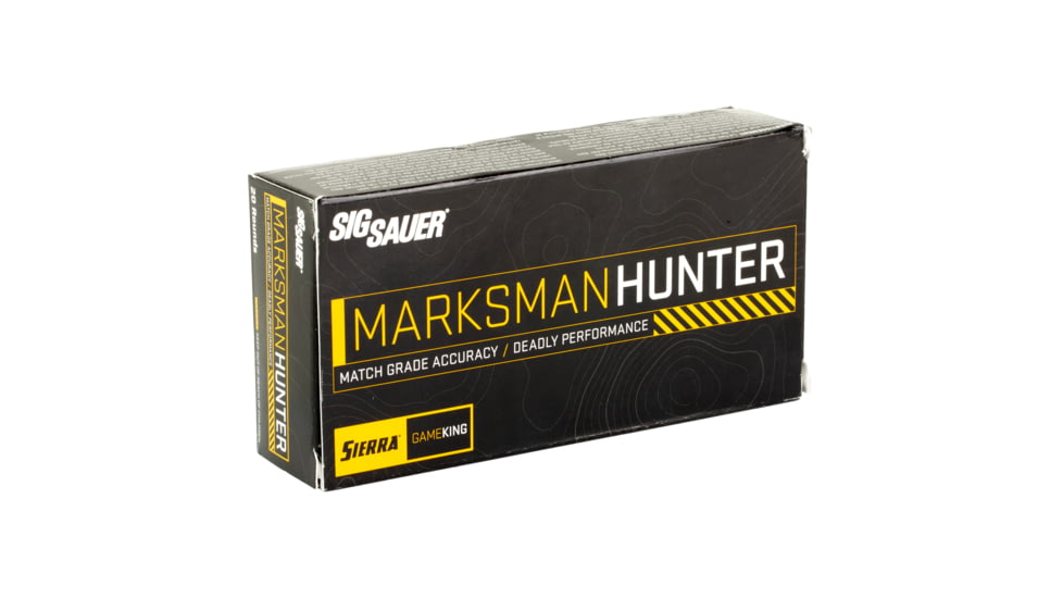 SIG SAUER Marksman Hunter .308 Win 165 Grain Sierra Gameking Brass Cased Centerfire Rifle Ammo, 20 Rounds, E308GK165-20