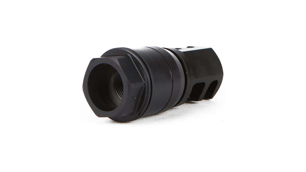 SIG SAUER Muzzle Brake, 5.56mm, Clutch-Lok, 25 Deg Taper, Black, SL-556-12X28-25DEG-M