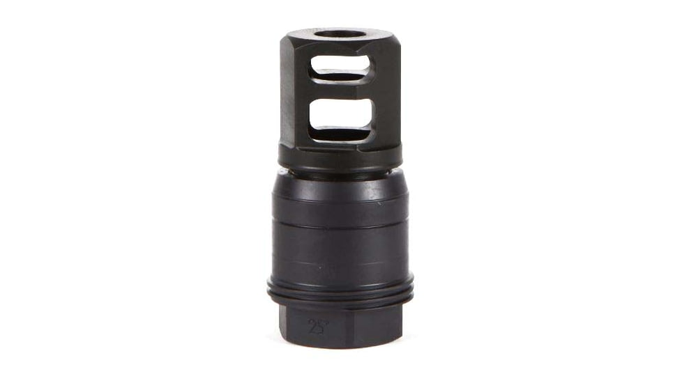SIG SAUER Clutch-Lok QD Muzzle Brake, 5.56mm, 5/8x24, 25 Degree Taper, Black, SL55612X2825DEGM