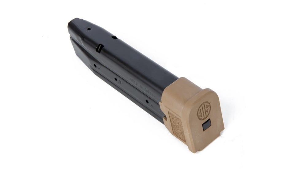 SIG SAUER P320 Full Size 9mm Luger 21 Round Pistol Magazine, Coyote, 1 Pack, Steel, MAG-MOD-F-9-21-COY-21RD