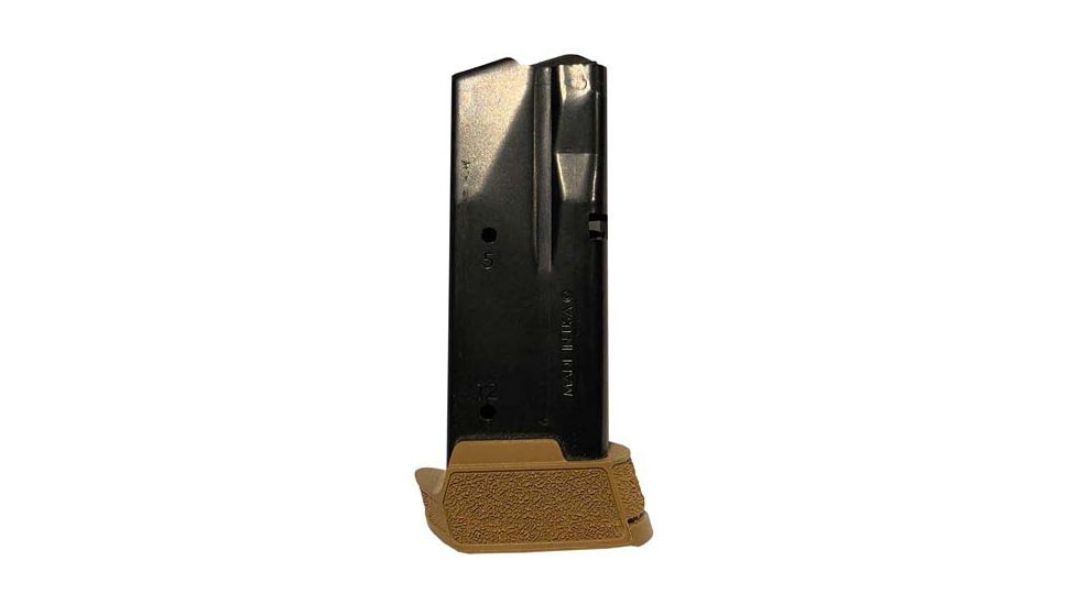 SIG SAUER P365 Micro Compact 9mm Luger 12 Round Pistol Magazine, Coyote, 1 Pack, Steel, MAG-365-9-12-COY-12RD