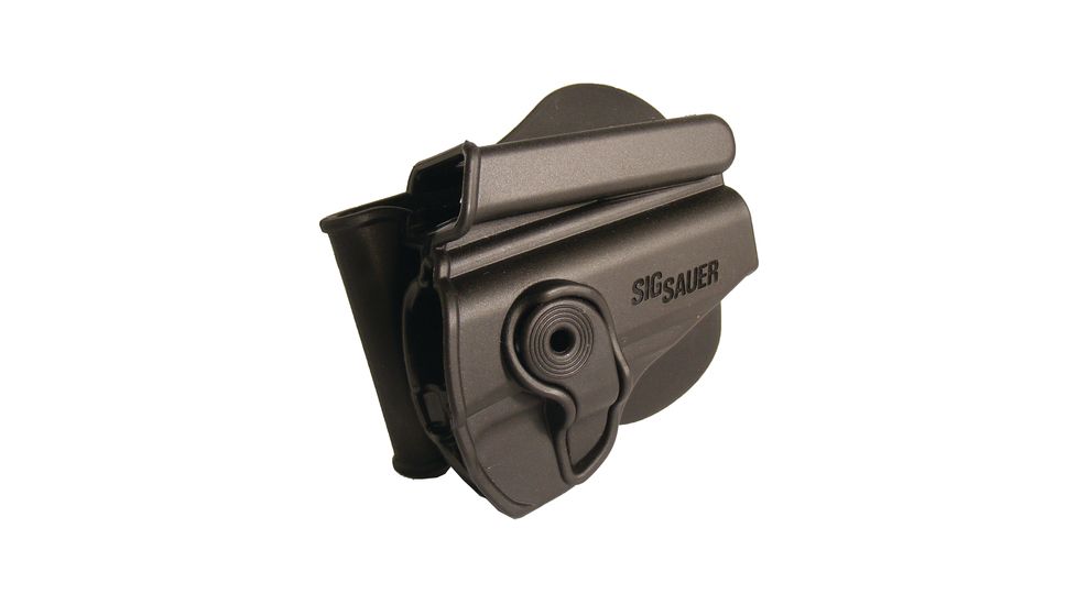 Sig Sauer Paddle Retention Holster With Integrated Magazine Pouch For P232 Only Black Polymer Right Hand HOLRPR232IMPBLK