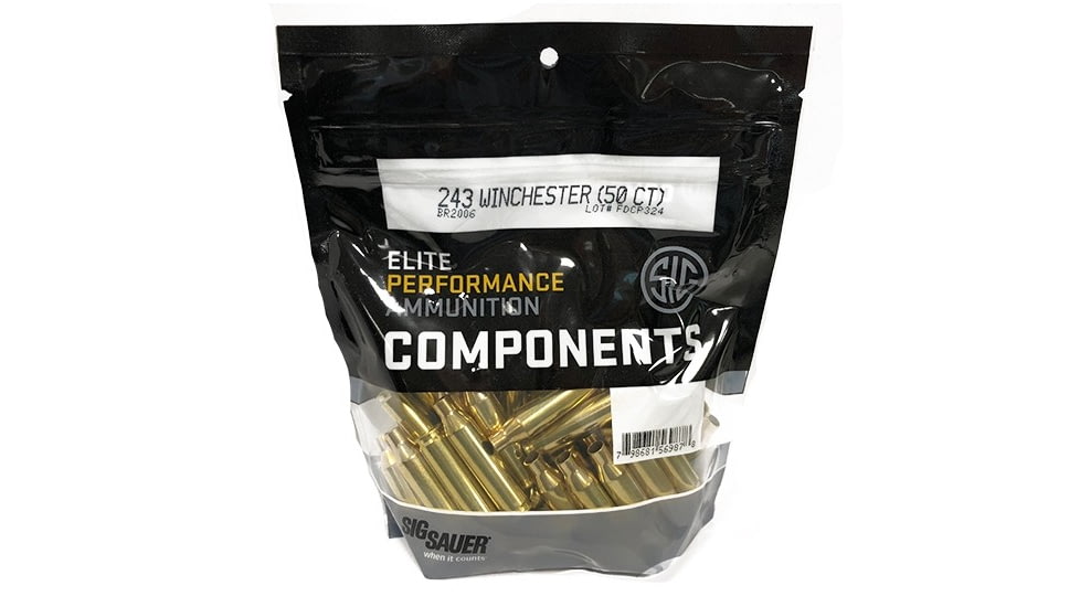 SIG SAUER Rifle Brass, .260 Remington, Non-Primed, 50 Brass/Bag, BR260REM