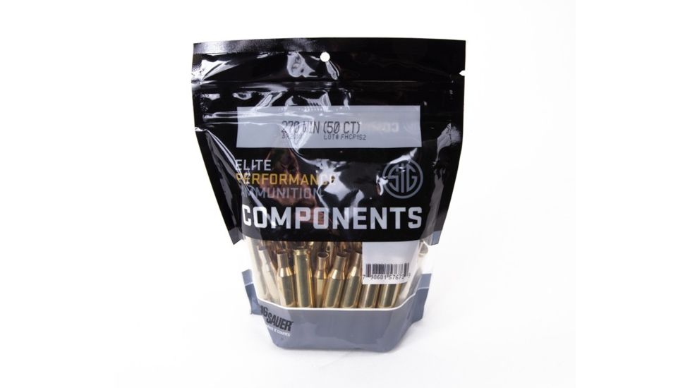 SIG SAUER Rifle Brass, .270 Winchester, Non-Primed, 50 Brass/Bag, BR2018