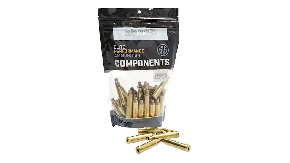 SIG SAUER Rifle Brass, 7mm Remington Magnum, Non-Primed, 50 Brass/Bag, BR2024