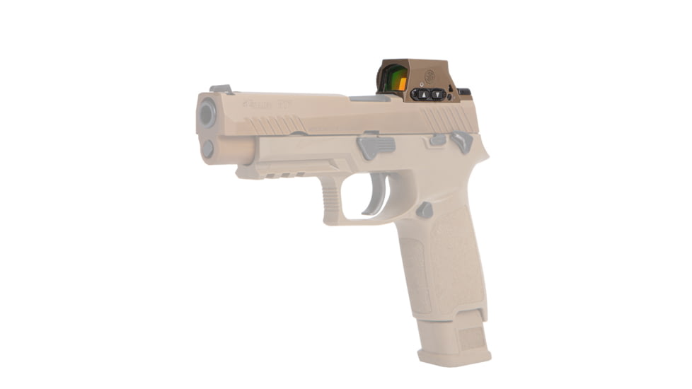 SIG SAUER Romeo M17 1x24mm Reflex Red Dot Sights, 2 MOA Red Dot Reticle, Coyote Tan, SORM1700