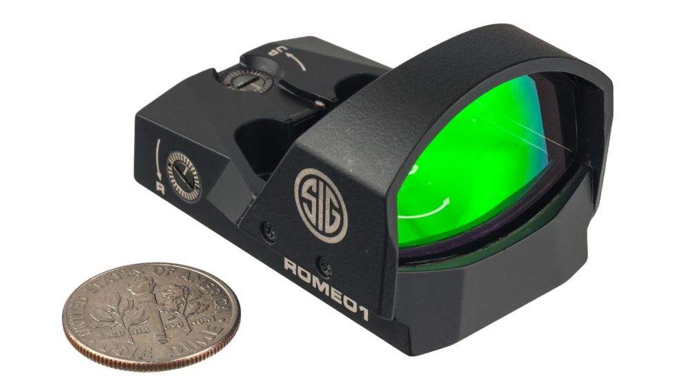 EDEMO SIG SAUER Romeo1 Reflex Sight 1x30mm 6 MOA Red Dot, 1.0 MOA Adjustable, Black, Medium, SOR11600, EDEMO21
