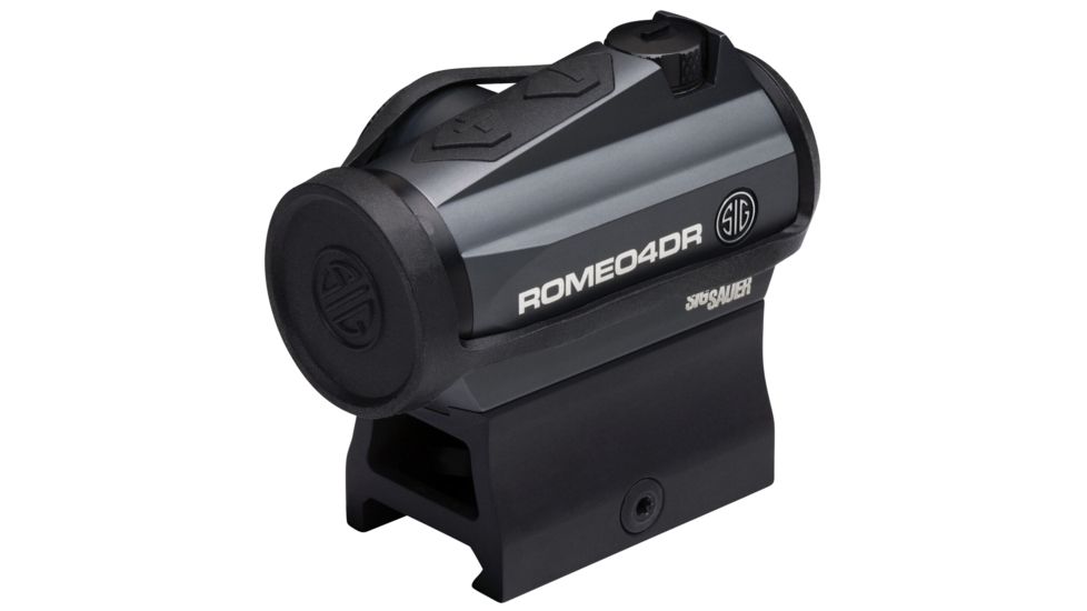 SIG SAUER Romeo4DR Compact Red Dot Sight, 1X20mm, 2 MOA Red Dot 65 MOA Circle Dot, 0.5 MOA Adj, CR2032, M1913, Graphite, NSN N, SOR41111