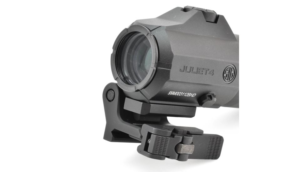 SIG SAUER Romeo4H Red Dot Sight, Ballistic Circle Dot, Qr Mount, Juliet4 4x Magnifier, Black, Medium, SORJ43111