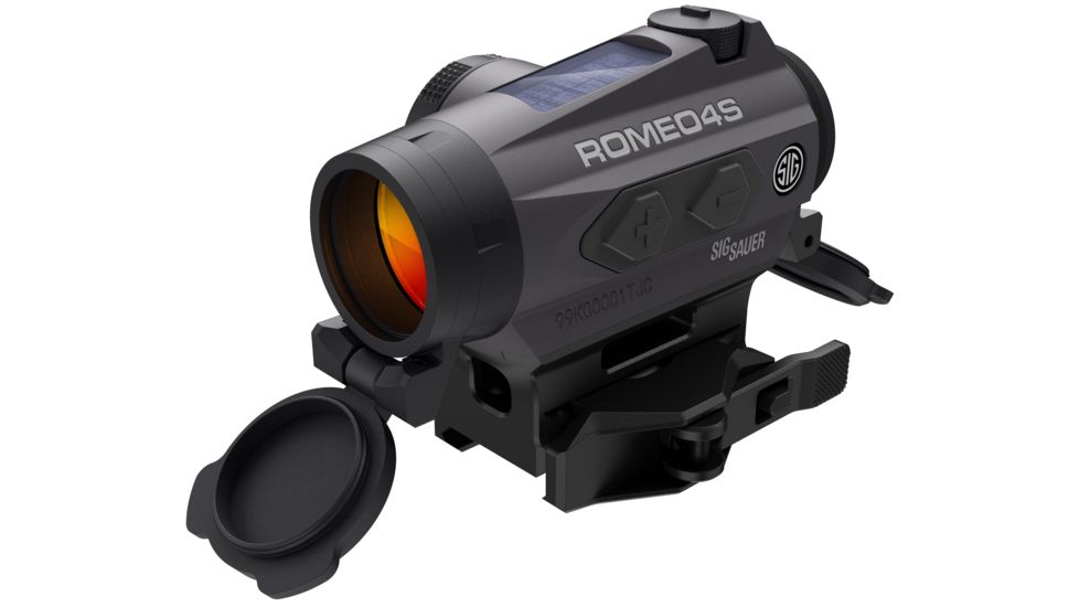 SIG SAUER Romeo4S Solar RDS, Ballistic Circle Dot Reticle, .5 MOA, Solor/Side Mount Battery, Torx And QR Mounts SOR43021