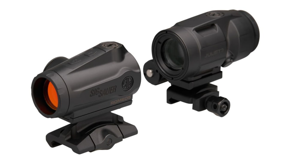 SIG SAUER ROMEO5 Gen 2 1x20mm Reflex Red Dot Sight and JULIET3 Micro 3x22mm Magnifier Combo Kit, Black, SORJ5101