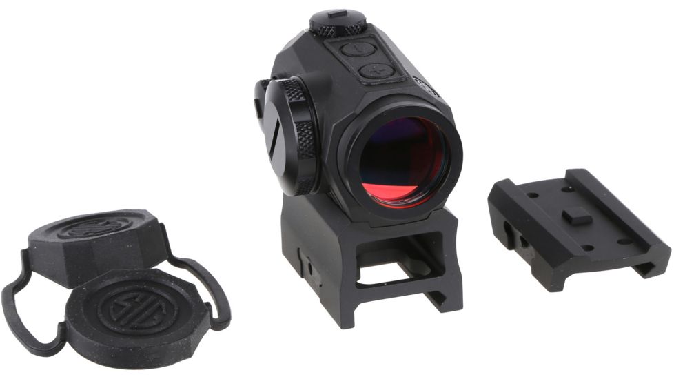 Sig Romeo 5 Red Dot Sight, 2 MOA Red Dot, M1913, Black, Juliet3 3x Magnifier, Black, Medium, SORJ53101