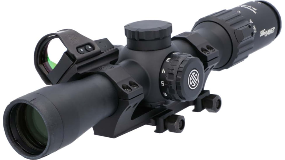 SIG SAUER Sierra 3BDX2.5-8x32mm Rifle Scope 30mm Tube, Black, BDX-R1 Digital Reticle, MOA, Romeo1PRO 1x30 Reflex Sight Combo w/Alpha2 Scope Mounts, SOSBDX321R1