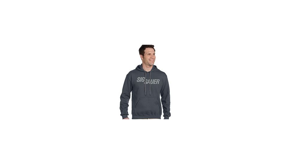 SIG SAUER Hoodie, Grey, 2XL, 8300475-2XL