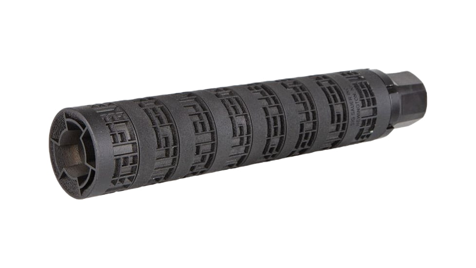 SIG SAUER MODX-9 9mm Luger Suppressor, 1/2X28 &amp; M13.5X1LH, 1.35x7.5 in, Black, 100000230302