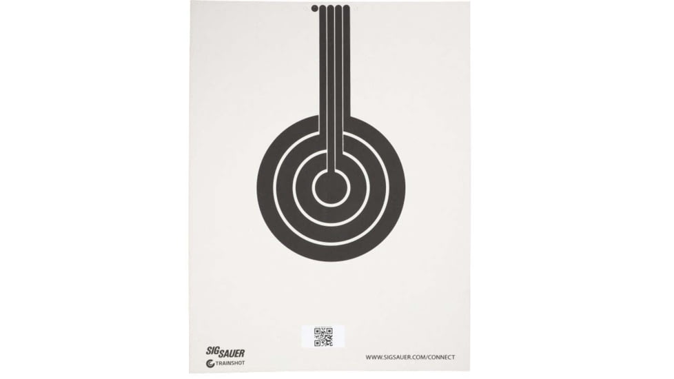 SIG SAUER T300 5-Pack Bullseye Targets, Black, SC-T350