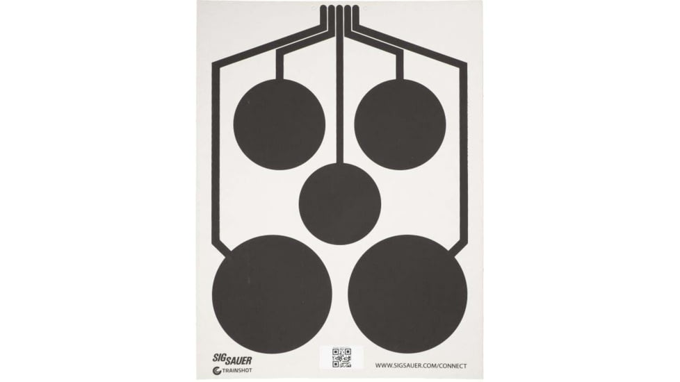 SIG SAUER T300 5-Pack Multi Zone Targets, Black, SC-T357