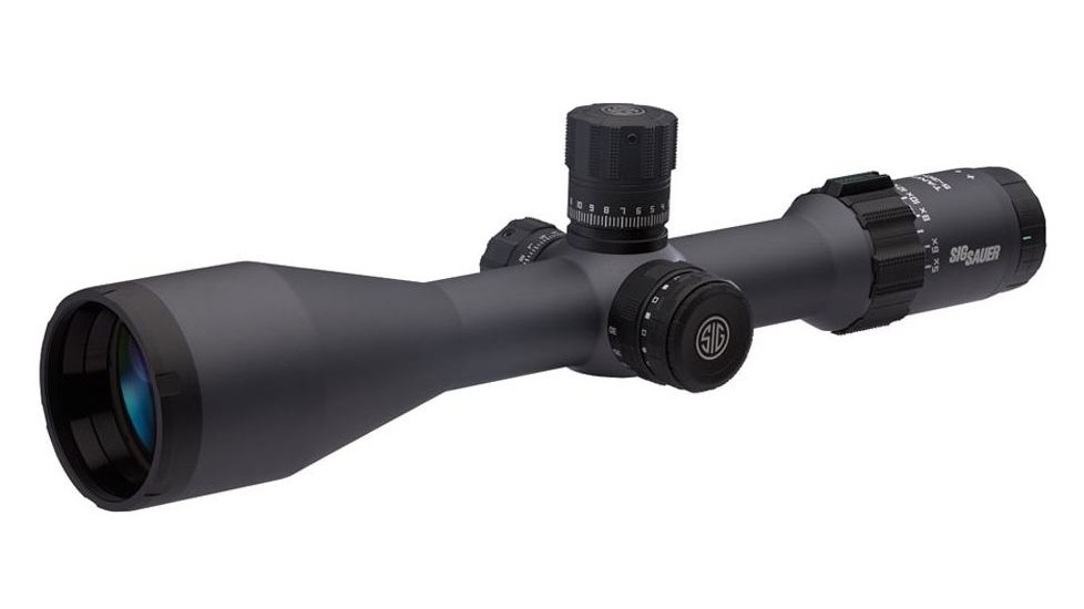 SIG SAUER Tango6 5-30x56 34mm Tube Tactical Rifle Scope w/Illuminated Glass Reticle, 0.25 MOA Adjustments, Graphite SOT65001
