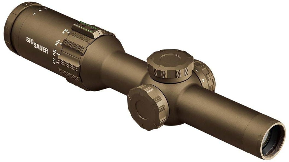 SIG SAUER Tango 6T 1-6x24mm FFP 30mm Tube Rifle Scope, 0.2 MRAD, FDE, SOT61240
