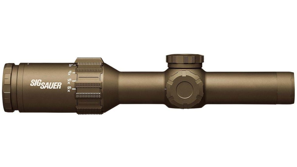 SIG SAUER Tango 6T 1-6x24mm FFP 30mm Tube Rifle Scope, 0.2 MRAD, FDE, SOT61240