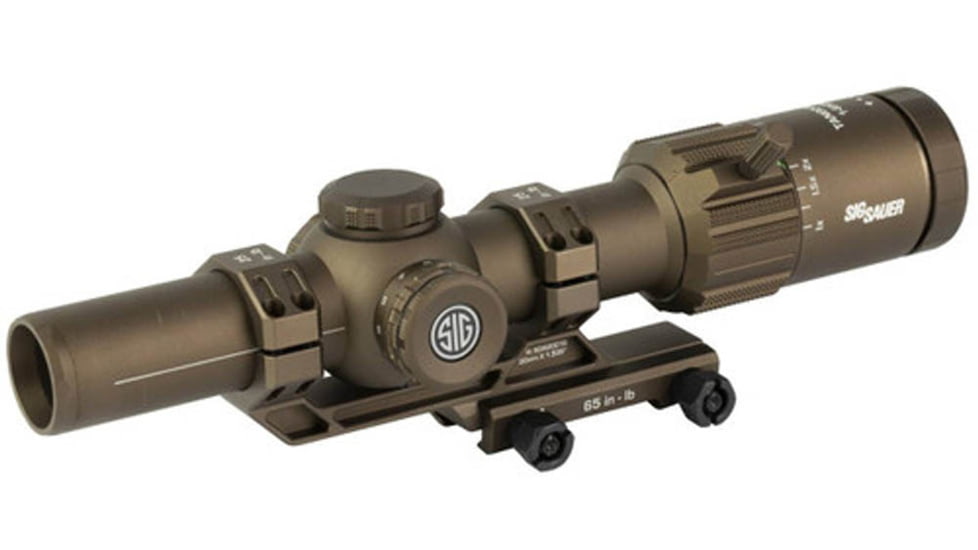 SIG SAUER Tango MSR LPVO Rifle Scope w/1.535 Mount, 1-8x24mm, 30mm Tube, Second Focal Plane, Illuminated BDC 8 Reticle, Coyote, SOTM81200