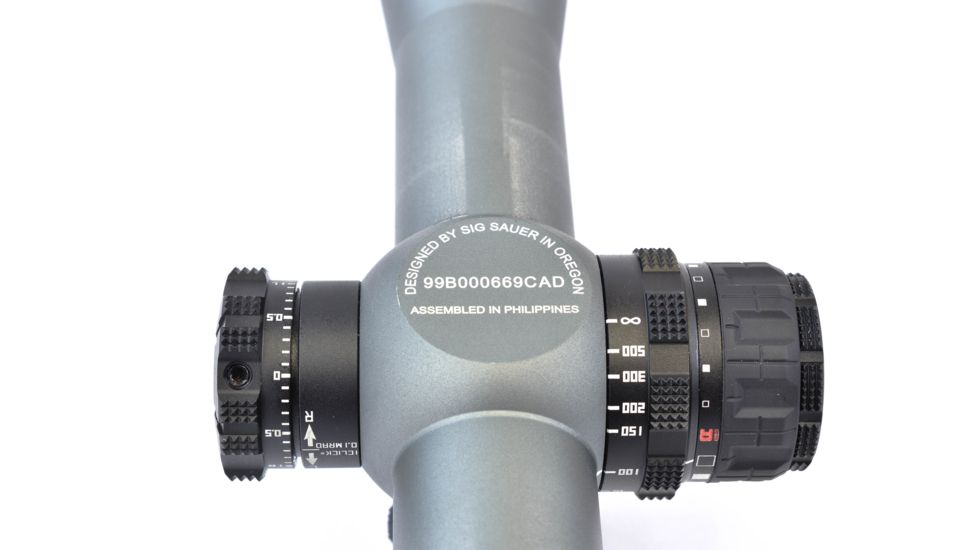 SIG SAUER Tango4 3-12x42 30mm Tube Tactical Rifle Scope w/Illuminated Glass Reticle, 0.1 MRAD Adjustments, Graphite SOT43004