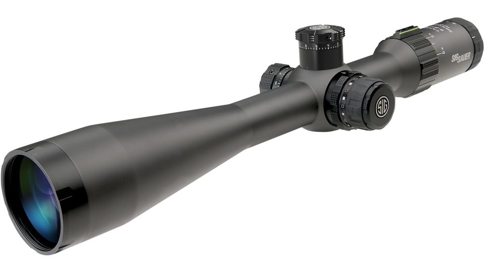 SIG SAUER Tango4 6-24x50 30mm Tube Tactical Rifle Scope w/Illuminated Glass Reticle, 0.25 MOA Adjustments, Graphite SOT46001