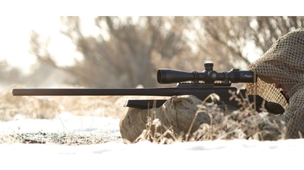 SIG SAUER Tango4 6-24x50 30mm Tube Tactical Rifle Scope w/Illuminated Glass Reticle, 0.25 MOA Adjustments, Graphite SOT46001