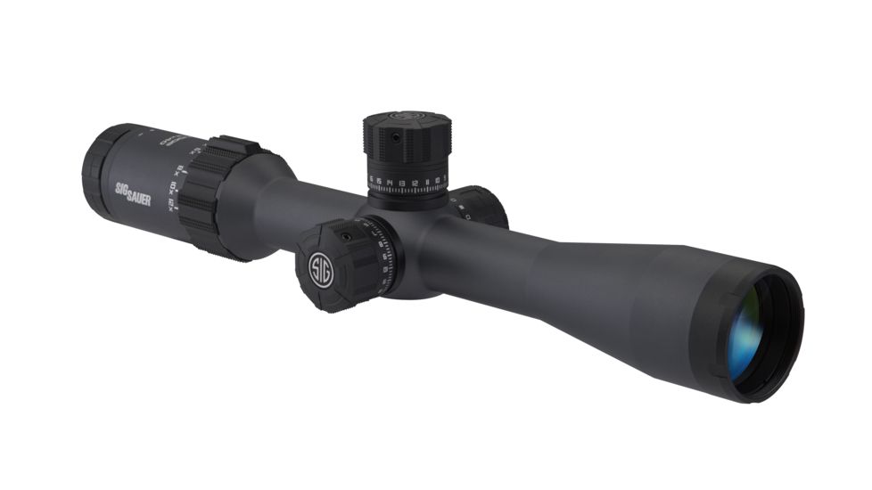 SIG SAUER Tango6 30mm Tube Tactical 2-12x40mm Rifle Scope w/MOA Milling Illuminated Glass Reticle, 0.25 MOA Adjustments, Graphite SOT62001