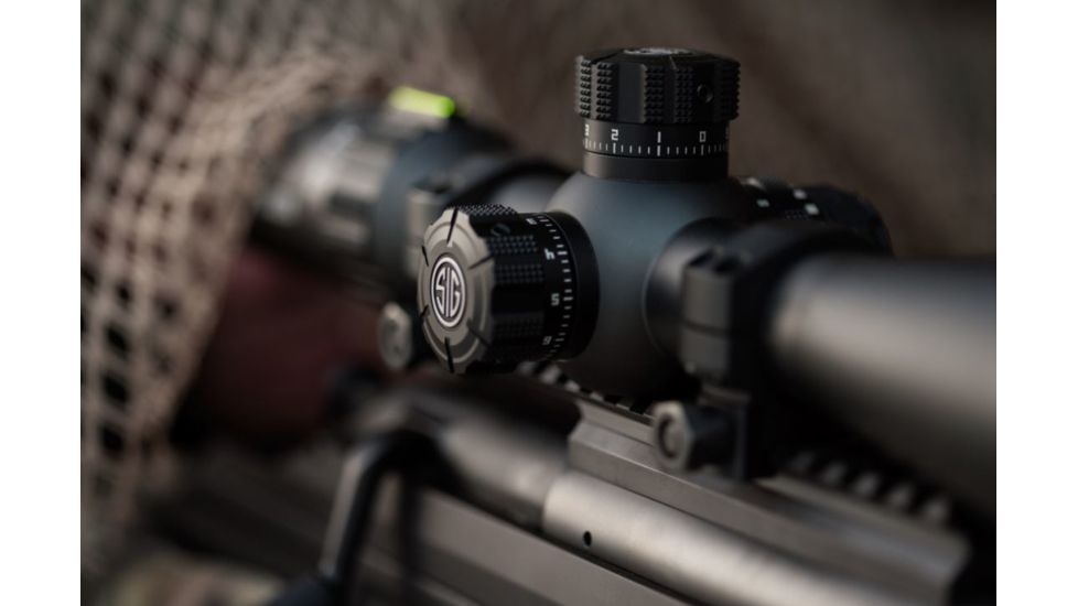 SIG SAUER Tango6 34mm Tube 3-18x44mm Tactical Rifle Scope w/MRAD Milling Illuminated Glass Reticle, 0.1 MRAD Adjustments, Graphite SOT63002